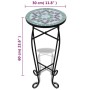 Mosaik-Beistelltisch für grüne und weiße Pflanzen von , Topfständer - Ref: Foro24-41130, Preis: 45,23 €, Rabatt: %