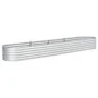 Arriate de acero galvanizado plateado 400x80x44 cm de , Maceteros y jardineras - Ref: Foro24-45516, Precio: 162,81 €, Descuen...