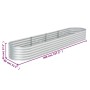 Arriate de acero galvanizado plateado 400x80x44 cm de , Maceteros y jardineras - Ref: Foro24-45516, Precio: 166,46 €, Descuen...