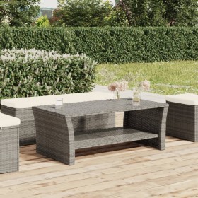 Grauer Couchtisch aus synthetischem Rattan, 100 x 50 x 40 cm von , Couchtisch - Ref: Foro24-319391, Preis: 108,90 €, Rabatt: %