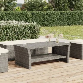 Gray synthetic rattan coffee table 100x50x40 cm by , Coffee table - Ref: Foro24-319391, Price: 101,31 €, Discount: %