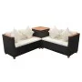 Gartenmöbel-Set 4-teilig mit schwarzen Polstern aus synthetischem Rattan von , Gartensets - Ref: Foro24-43007, Preis: 583,11 ...