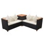 Gartenmöbel-Set 4-teilig mit schwarzen Polstern aus synthetischem Rattan von , Gartensets - Ref: Foro24-43007, Preis: 591,21 ...