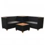 Set de muebles de jardín 4 pzas y cojines ratán sintético negro de , Conjuntos de jardín - Ref: Foro24-43007, Precio: 583,11 ...