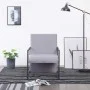 Sillón con patas cromadas de tela gris claro de , Sillones - Ref: Foro24-282355, Precio: 110,76 €, Descuento: %