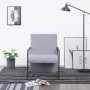 Sillón con patas cromadas de tela gris claro by , Armchairs - Ref: Foro24-282355, Price: 112,47 €, Discount: %