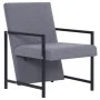 Sillón con patas cromadas de tela gris claro de , Sillones - Ref: Foro24-282355, Precio: 110,76 €, Descuento: %