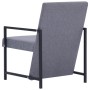 Sillón con patas cromadas de tela gris claro by , Armchairs - Ref: Foro24-282355, Price: 112,47 €, Discount: %
