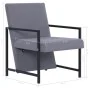 Sillón con patas cromadas de tela gris claro de , Sillones - Ref: Foro24-282355, Precio: 110,76 €, Descuento: %