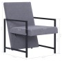Sillón con patas cromadas de tela gris claro by , Armchairs - Ref: Foro24-282355, Price: 112,47 €, Discount: %