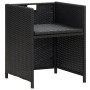 Gartenstühle mit Kissen, 4 Stück, aus schwarzem synthetischem Rattan. von , Gartenstühle - Ref: Foro24-316802, Preis: 173,41 ...