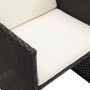 Gartenstühle mit Kissen, 4 Stück, aus schwarzem synthetischem Rattan. von , Gartenstühle - Ref: Foro24-316802, Preis: 173,41 ...