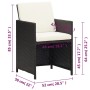 Sillas de jardín con cojines 4 unidades ratán sintético negro by , Garden chairs - Ref: Foro24-316802, Price: 173,41 €, Disco...