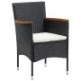 Sillas de comedor de jardín 4 unidades ratán sintético negro by , Garden chairs - Ref: Foro24-318502, Price: 237,90 €, Discou...