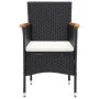 Sillas de comedor de jardín 4 unidades ratán sintético negro by , Garden chairs - Ref: Foro24-318502, Price: 237,90 €, Discou...