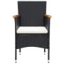 Sillas de comedor de jardín 4 unidades ratán sintético negro by , Garden chairs - Ref: Foro24-318502, Price: 227,15 €, Discou...