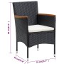 Gartenesszimmerstühle, 4 Stück, schwarzes Kunststoffrattan von , Gartenstühle - Ref: Foro24-318502, Preis: 227,15 €, Rabatt: %