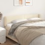 Cabecero de cuero sintético color crema 183x23x78/88 cm