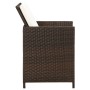 Garden chairs with cushions 4 units brown synthetic rattan by , Garden chairs - Ref: Foro24-316803, Price: 153,14 €, Discount: %