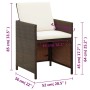 Garden chairs with cushions 4 units brown synthetic rattan by , Garden chairs - Ref: Foro24-316803, Price: 153,14 €, Discount: %