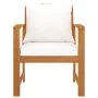 Garden chairs 2 pcs acacia wood with cream cushions by , Garden chairs - Ref: Foro24-318340, Price: 189,23 €, Discount: %