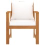 Sillas de jardín 2 uds madera madera acacia con cojines crema de , Sillas de jardín - Ref: Foro24-318340, Precio: 192,29 €, D...