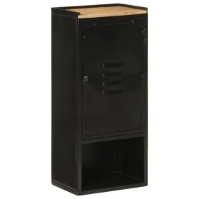 Badezimmerschrank aus Eisen und massivem Mangoholz, 40 x 27 x 90 cm von , Badezimmermöbel - Ref: Foro24-358562, Preis: 82,67 ...