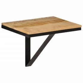 Wandregal aus massivem Mangoholz und Eisen, 40 x 30 x 32 cm von , Regale und Regale - Ref: Foro24-358576, Preis: 41,82 €, Rab...