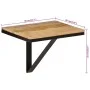 Wandregal aus massivem Mangoholz und Eisen, 40 x 30 x 32 cm von , Regale und Regale - Ref: Foro24-358576, Preis: 41,82 €, Rab...