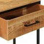 Solid mango wood and iron console table 100x35x76 cm by , Side tables - Ref: Foro24-358581, Price: 144,30 €, Discount: %