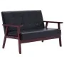 2-Sitzer-Sofa aus schwarzem Kunstleder von vidaXL, Sofas - Ref: Foro24-248642, Preis: 179,94 €, Rabatt: %