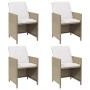 Gartenstühle mit Kissen 4 Einheiten synthetisches Rattan beige von , Gartenstühle - Ref: Foro24-316804, Preis: 184,17 €, Raba...