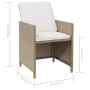 Gartenstühle mit Kissen 4 Einheiten synthetisches Rattan beige von , Gartenstühle - Ref: Foro24-316804, Preis: 184,17 €, Raba...