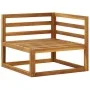 Corner modular sofas with 2 acacia wood cushions by , Modular outdoor sofas - Ref: Foro24-318552, Price: 216,24 €, Discount: %