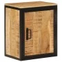 Solid mango wood and iron bathroom cabinet 40x30x50 cm by , Bathroom furniture - Ref: Foro24-358573, Price: 100,36 €, Discoun...
