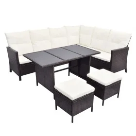 4-piece garden furniture set and brown synthetic rattan cushions by , Garden sets - Ref: Foro24-43105, Price: 588,39 €, Disco...