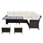 4-piece garden furniture set and brown synthetic rattan cushions by , Garden sets - Ref: Foro24-43105, Price: 595,79 €, Disco...