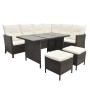 4-piece garden furniture set and brown synthetic rattan cushions by , Garden sets - Ref: Foro24-43105, Price: 595,79 €, Disco...