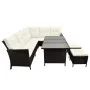 4-teiliges Gartenmöbel-Set und braune synthetische Rattankissen von , Gartensets - Ref: Foro24-43105, Preis: 588,39 €, Rabatt: %