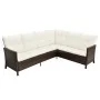 4-teiliges Gartenmöbel-Set und braune synthetische Rattankissen von , Gartensets - Ref: Foro24-43105, Preis: 588,39 €, Rabatt: %