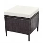 4-teiliges Gartenmöbel-Set und braune synthetische Rattankissen von , Gartensets - Ref: Foro24-43105, Preis: 588,39 €, Rabatt: %