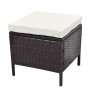 4-teiliges Gartenmöbel-Set und braune synthetische Rattankissen von , Gartensets - Ref: Foro24-43105, Preis: 595,79 €, Rabatt: %