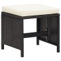 Gartenhocker 4-teilig mit schwarzen synthetischen Rattankissen von , Gartenstühle - Ref: Foro24-316805, Preis: 97,08 €, Rabat...