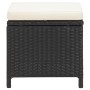 Garden stools 4 pieces with black synthetic rattan cushions by , Garden chairs - Ref: Foro24-316805, Price: 97,14 €, Discount: %