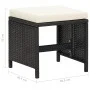Gartenhocker 4-teilig mit schwarzen synthetischen Rattankissen von , Gartenstühle - Ref: Foro24-316805, Preis: 96,58 €, Rabat...