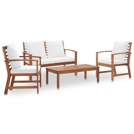 4-teiliges Gartenmöbel-Set mit Kissen aus massivem Akazienholz von , Gartensets - Ref: Foro24-318338, Preis: 496,85 €, Rabatt: %
