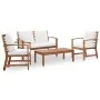 4-piece garden furniture set with solid acacia wood cushions by , Garden sets - Ref: Foro24-318338, Price: 488,42 €, Discount: %