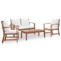 4-teiliges Gartenmöbel-Set mit Kissen aus massivem Akazienholz von , Gartensets - Ref: Foro24-318338, Preis: 496,85 €, Rabatt: %