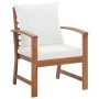 4-piece garden furniture set with solid acacia wood cushions by , Garden sets - Ref: Foro24-318338, Price: 488,42 €, Discount: %