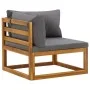 Modular corner sofas with cushions 2 pcs acacia wood by , Modular outdoor sofas - Ref: Foro24-318551, Price: 215,69 €, Discou...